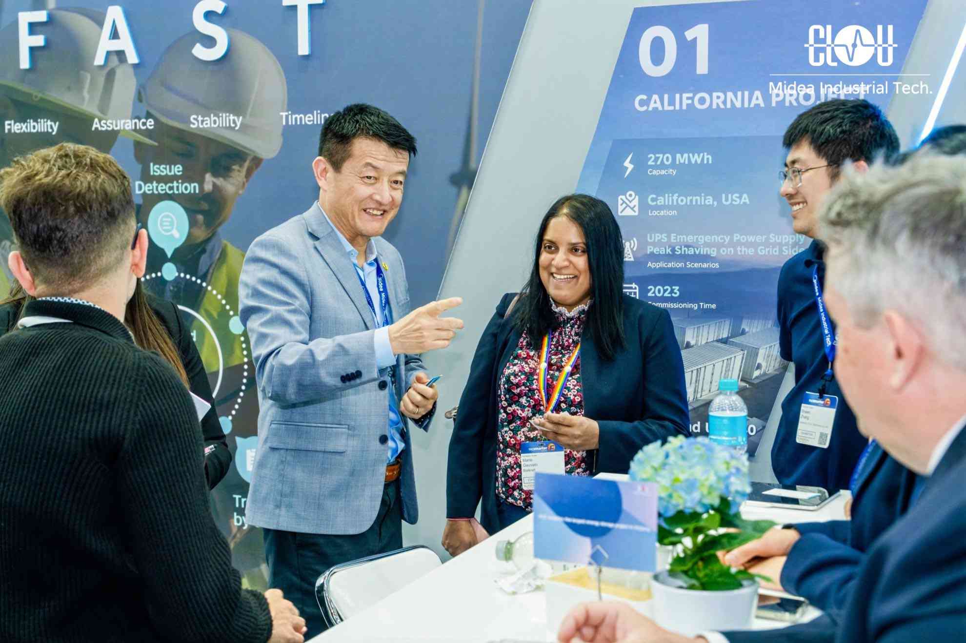 Midea Industrial Technology's subsidiaries Clou Electronics and Hekang New Energy appeared at Intersolar Europe to promote global energy efficiency and green transformation